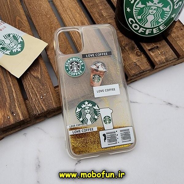 قاب گوشی iPhone 11 آیفون طرح آکواریومی اورجینال مدل استارباکس STARBUCKS رنگ طلایی کد 471